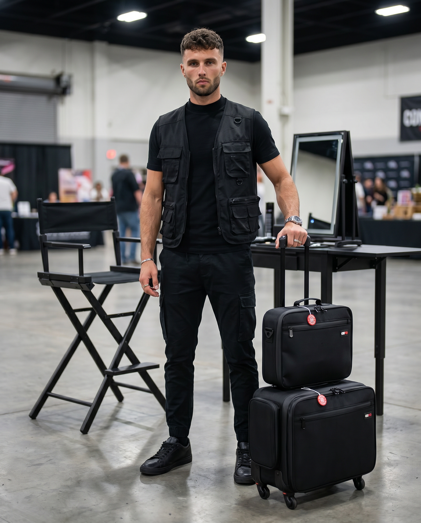 Roller Duo Mobile Workstation with Extending Tray System – OG Black