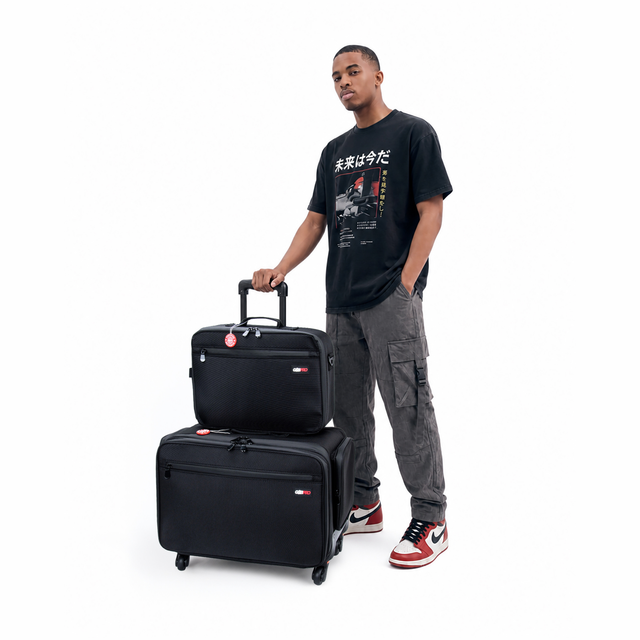 Rover Duo Mobile Workstation with Extending Tray System - OG Black