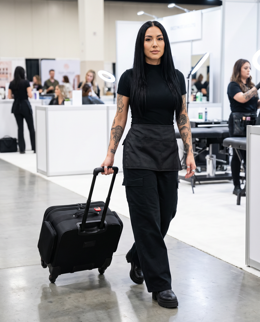 Roller Mobile Workstation with Extending Tray System – OG Black