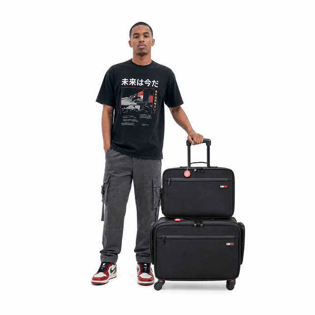 Roller Duo Mobile Workstation with Deep Storage & Extending Tray System – OG Black