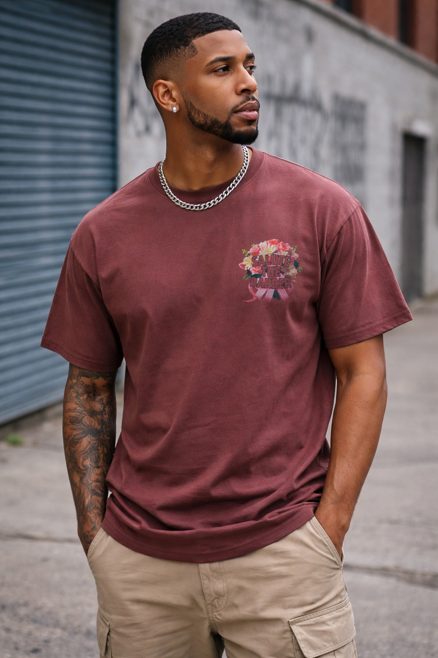 Salute The Barber Rose T-Shirt