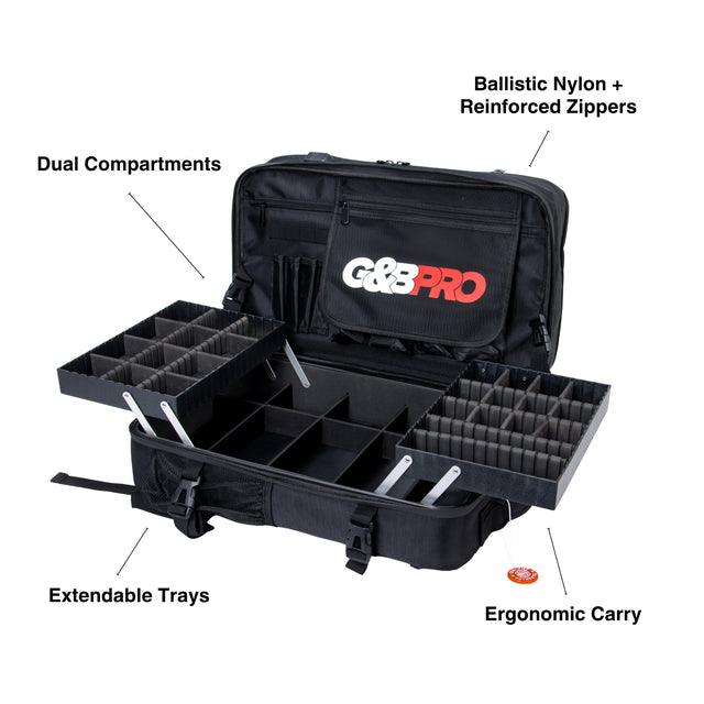 Full Size Mobile Workstation Backpack with Extending Tray System - OG Black