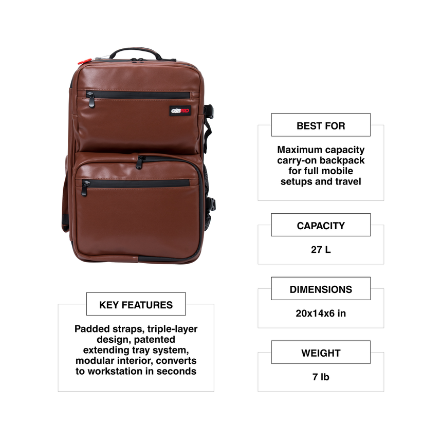 Executive Leather Full Size Mobile Station