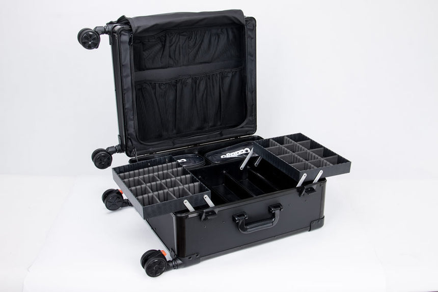 Roller Elite Mobile Workstation with LED Mirror & Extending Tray System