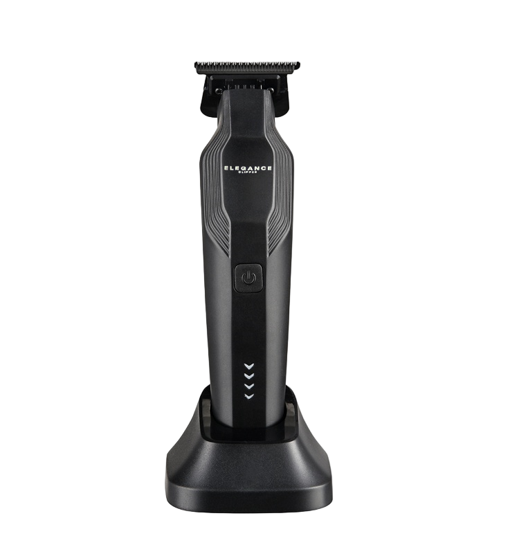Black hair trimmer on a white background