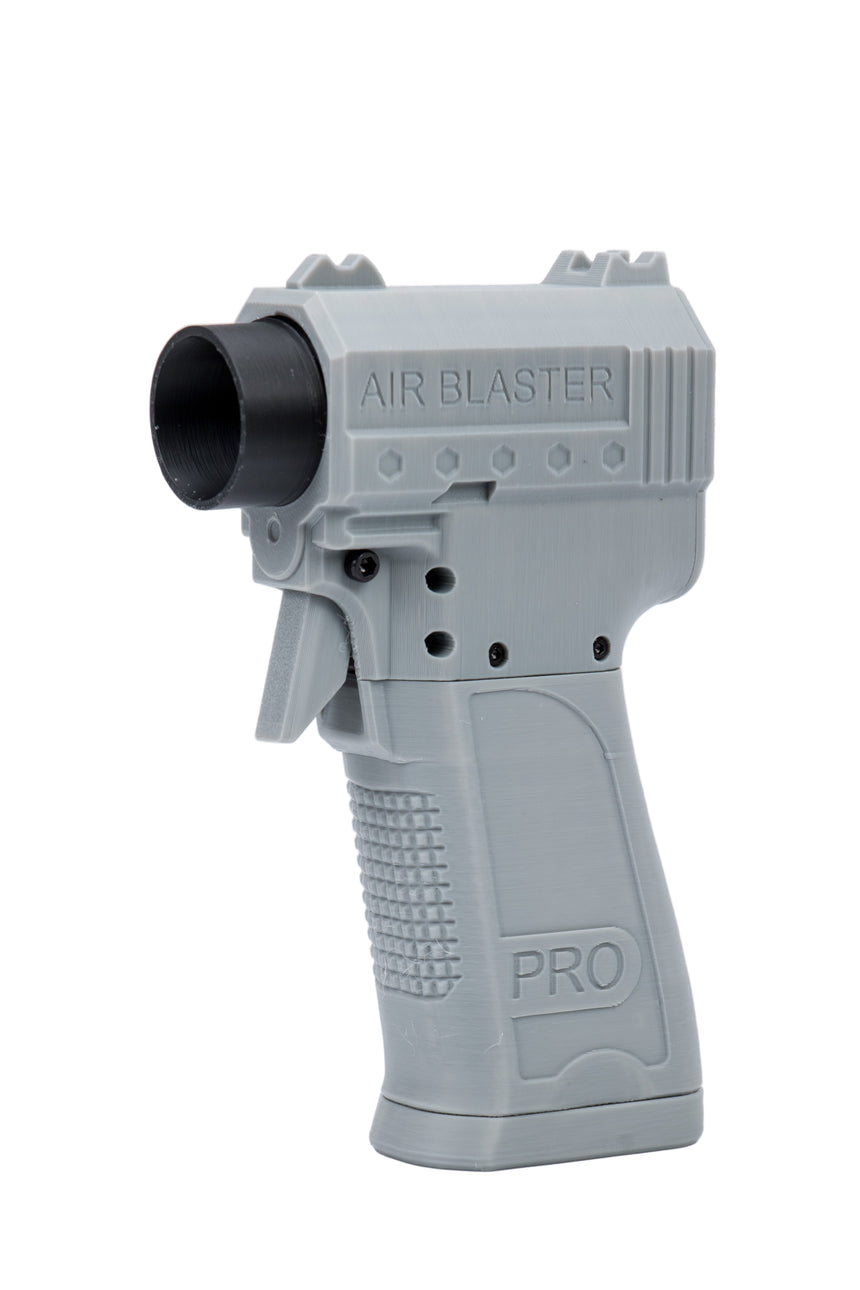 Gray air blaster gun on a white background