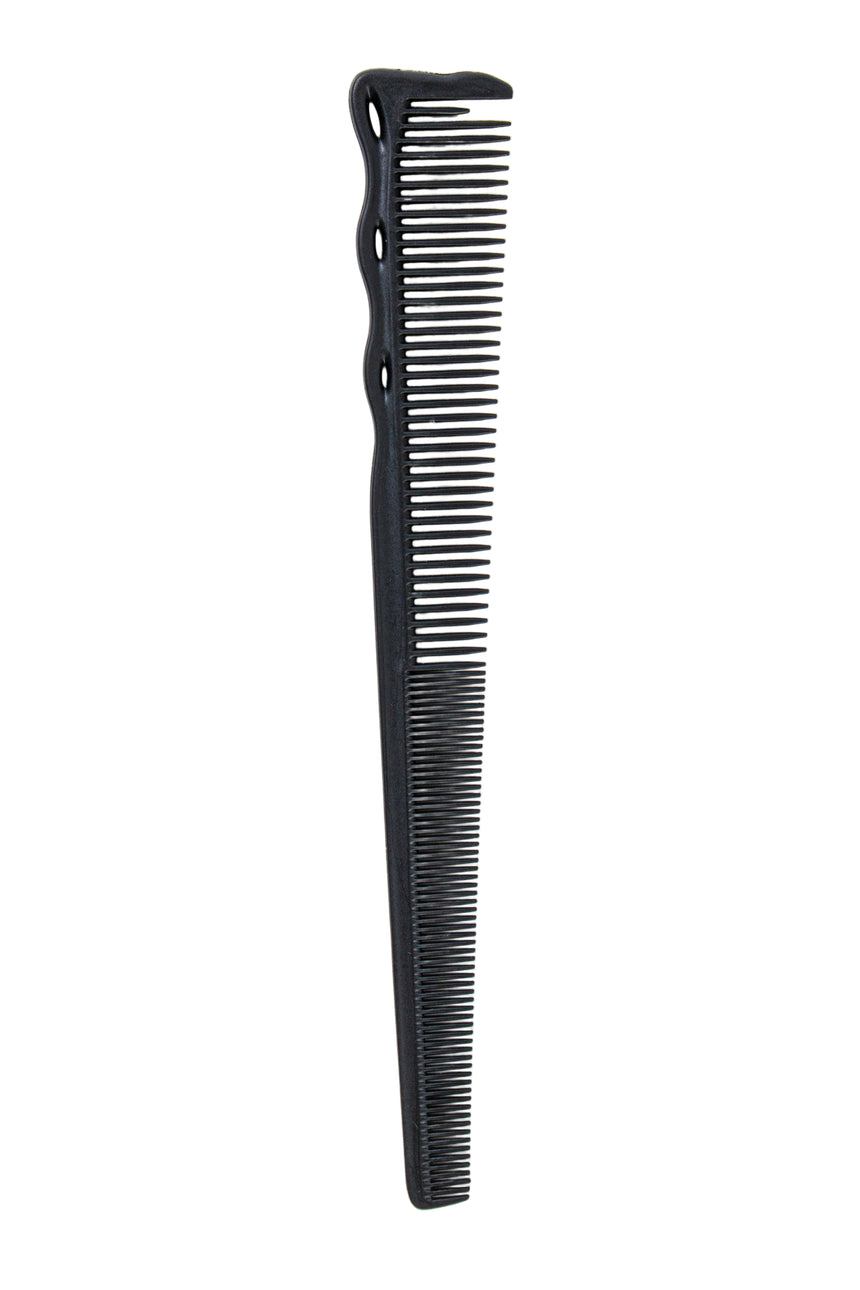 Black comb on a white background