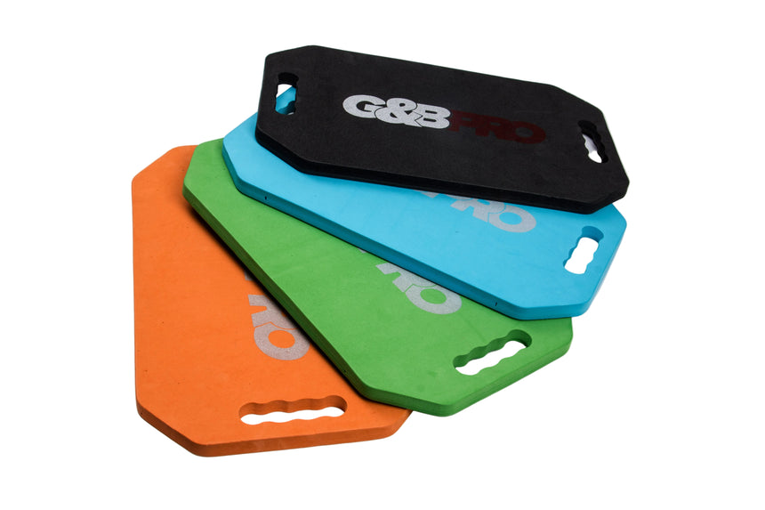 Four colorful rectangular pads with 'G&G' branding on a white background