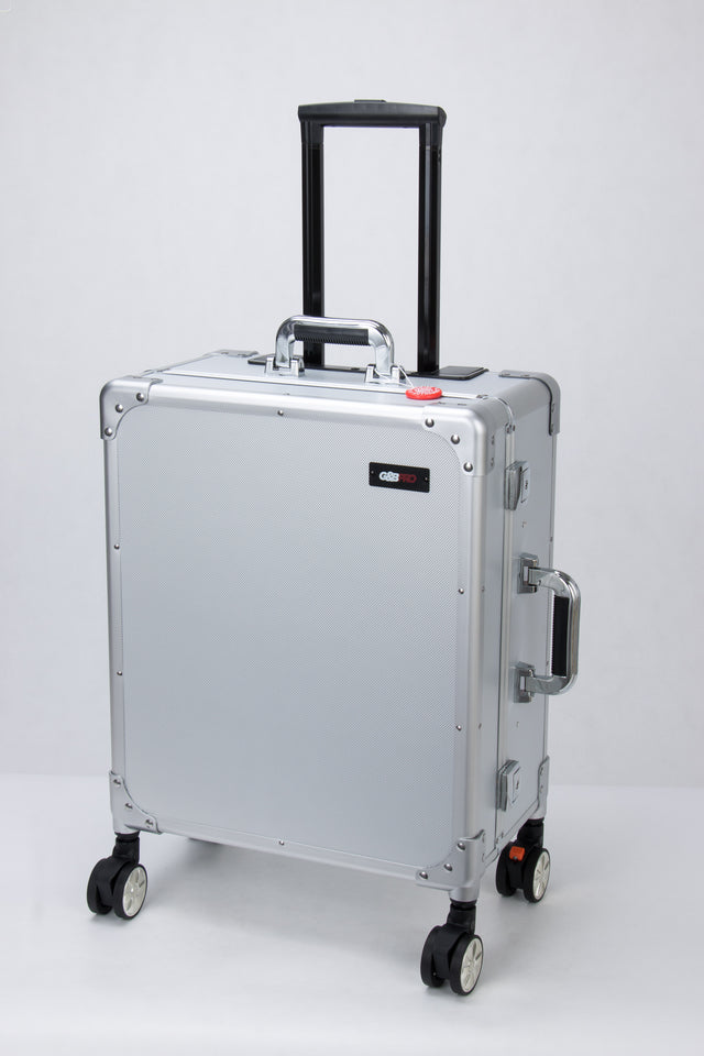 Roller Elite Mobile Workstation with LED Mirror & Extending Tray System – Silver