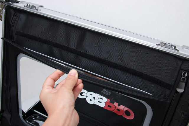 Roller Elite Mobile Workstation with LED Mirror & Extending Tray System – Silver