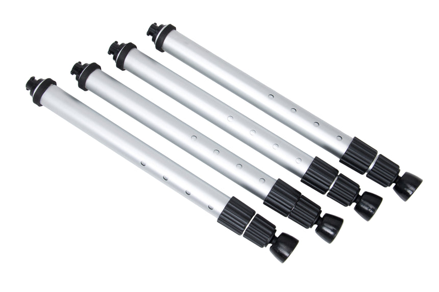 Set of telescopic legs on a white background
