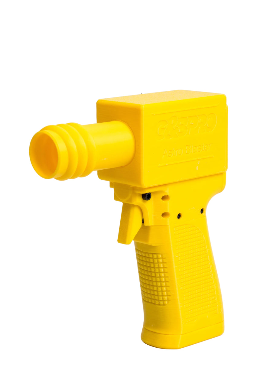 Yellow spray gun on a white background