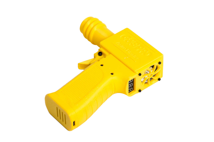 Yellow spray gun on a white background