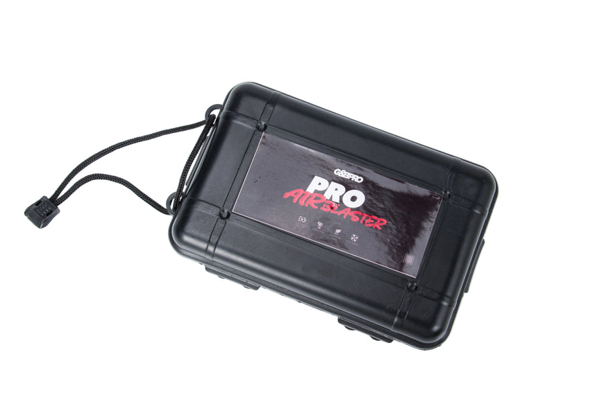 Black electronic device with 'Pro Air Filter' text on a white background