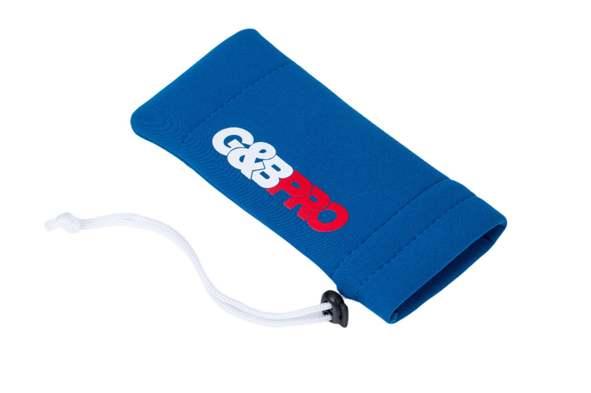 Blue heating pad with 'G&BPRO' branding on a white background