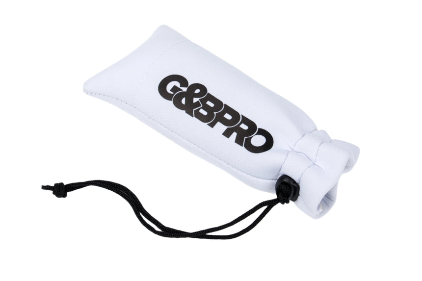 White drawstring bag with 'G&G PRO' logo on a white background