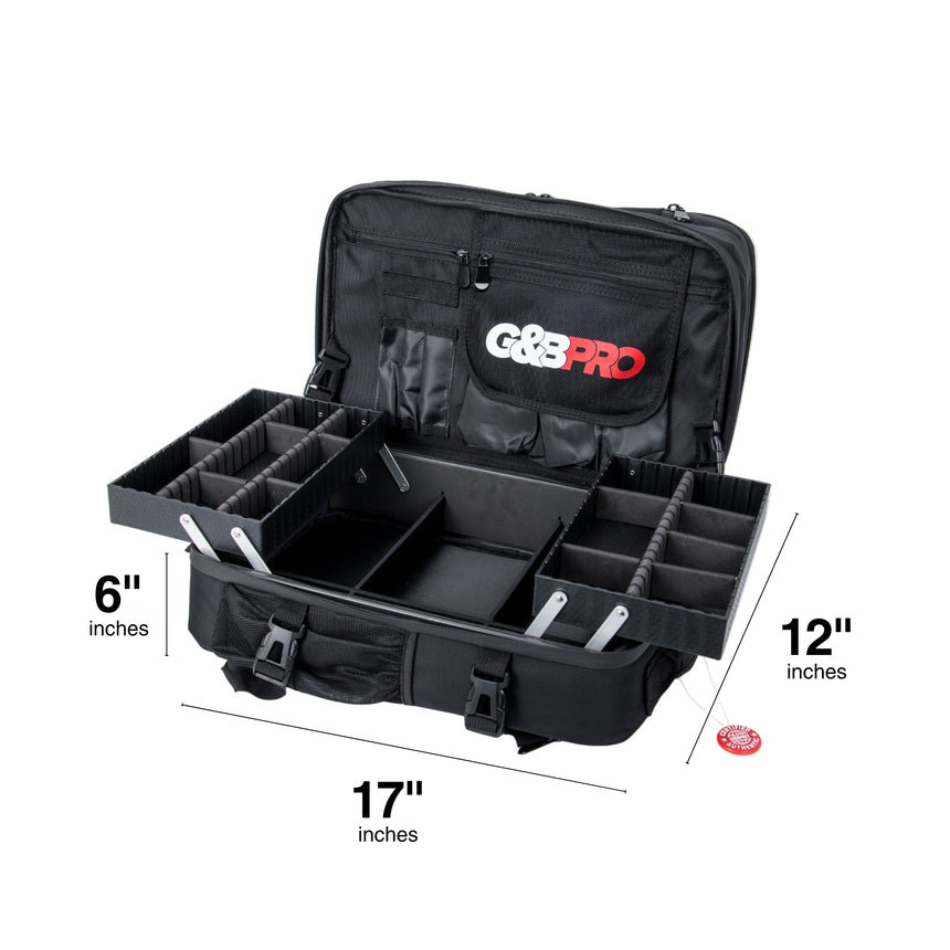 Mid Size Mobile Workstation Backpack with Extending Tray System