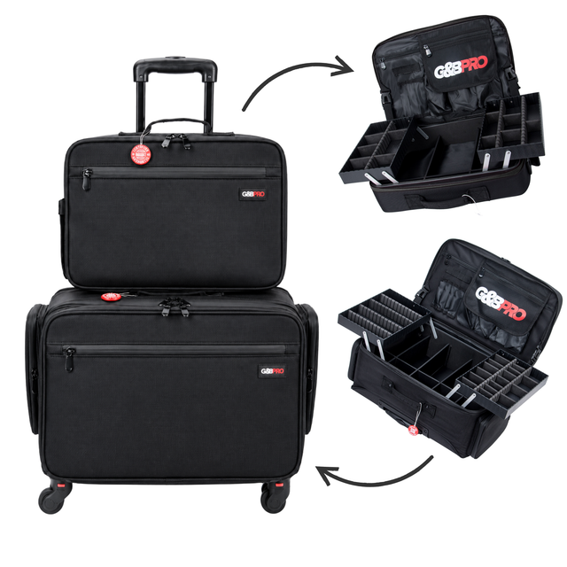 Roller Duo Mobile Workstation with Deep Storage & Extending Tray System – OG Black