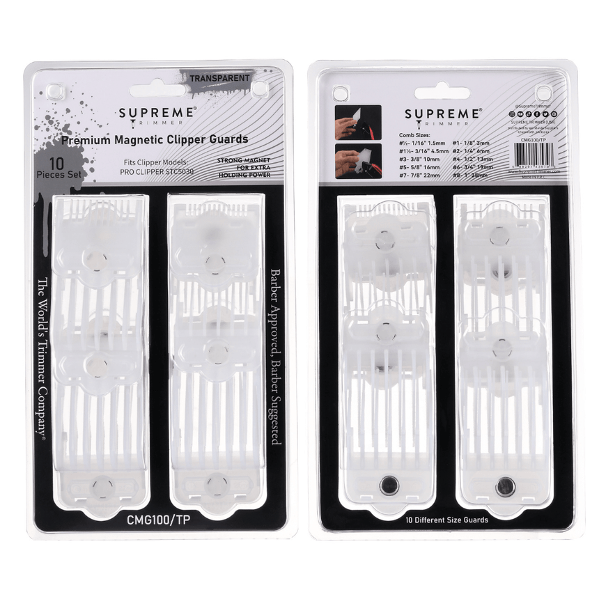 Supreme Trimmer Magnetic/Clip Guards for Clippers (10 piece) CMG100