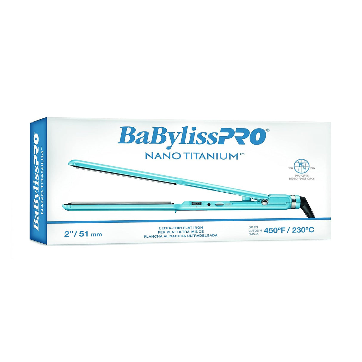 BabylissPRO Nano Titanium Ultra-Thin Hair Straightener - 1.5 Inch