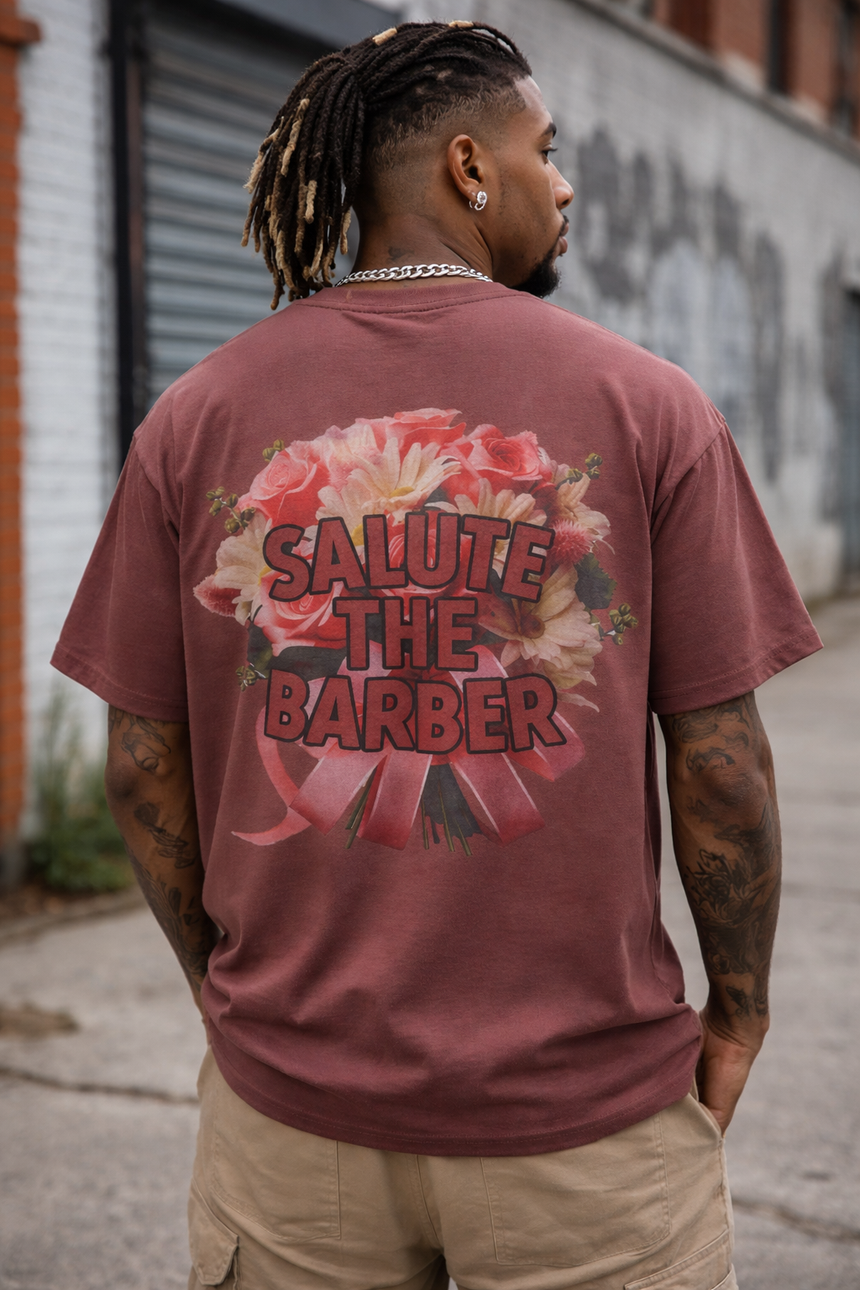 Salute The Barber Rose T-Shirt