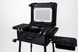 Roller Elite Mobile Workstation with LED Mirror & Extending Tray System – OG Black