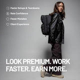 Full Size Mobile Workstation Backpack with Extending Tray System - OG Black