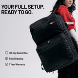 Full Size Mobile Workstation Backpack with Extending Tray System - OG Black