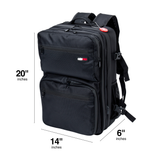 Full Size Mobile Workstation Backpack with Extending Tray System - OG Black