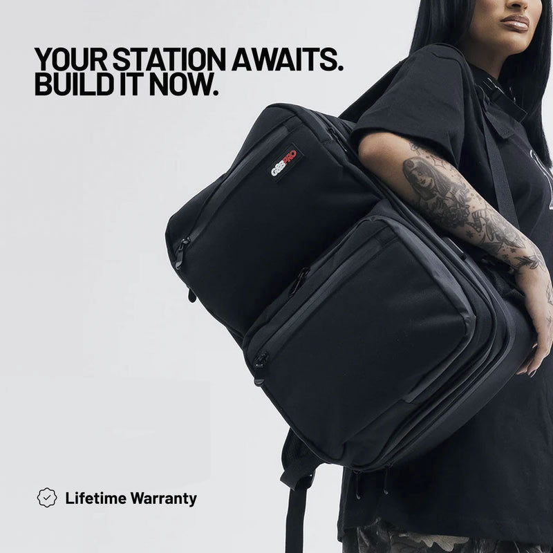 Full Size Mobile Workstation Backpack with Extending Tray System