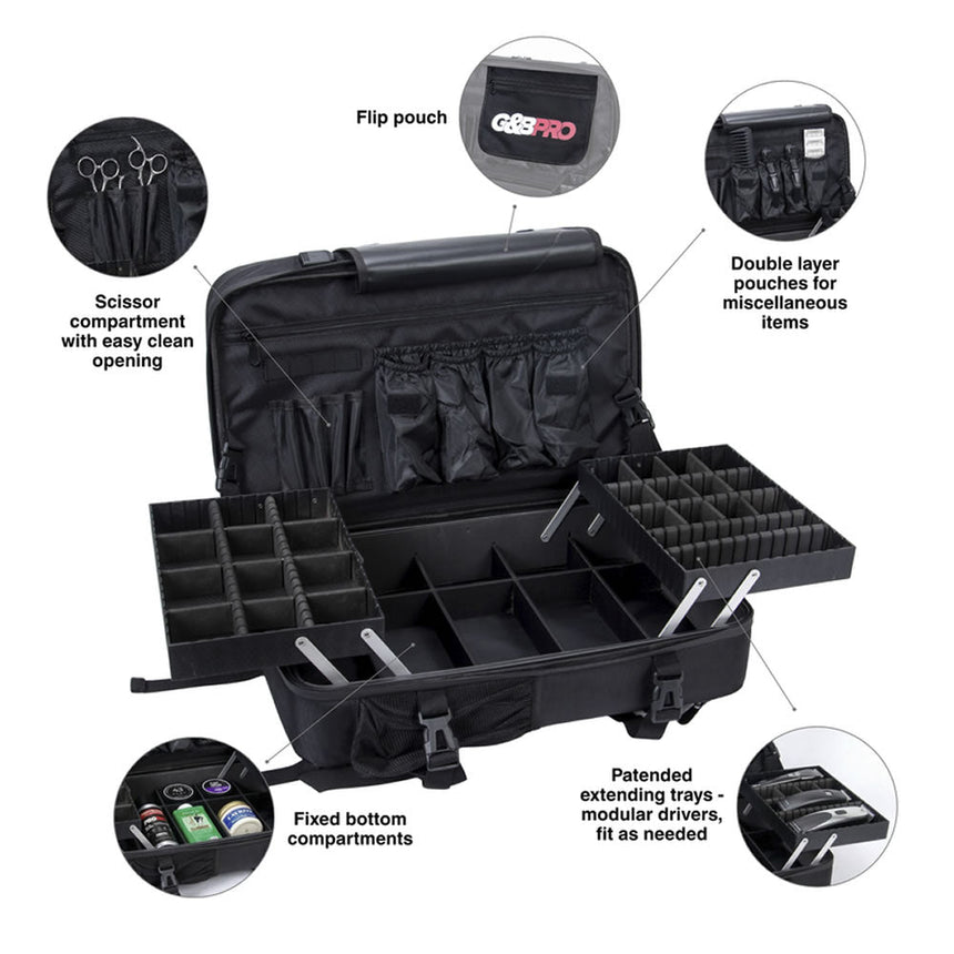 Full Size Mobile Workstation Backpack with Extending Tray System