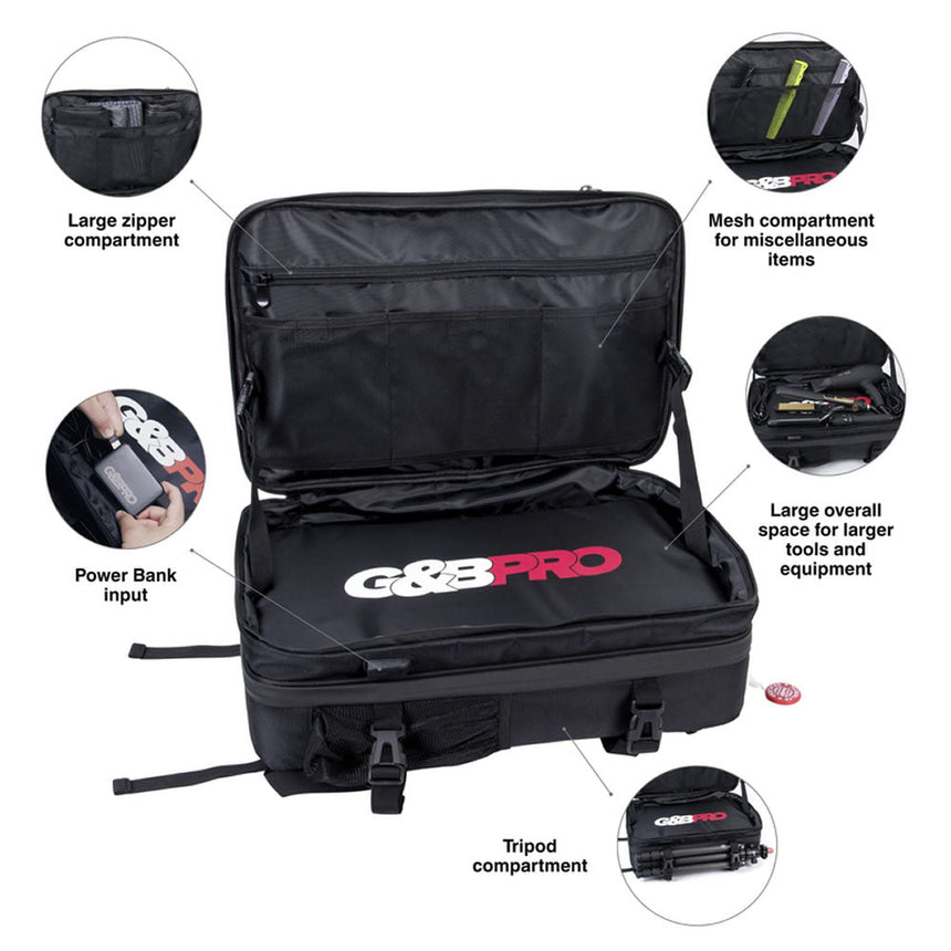 Full Size Mobile Workstation Backpack with Extending Tray System