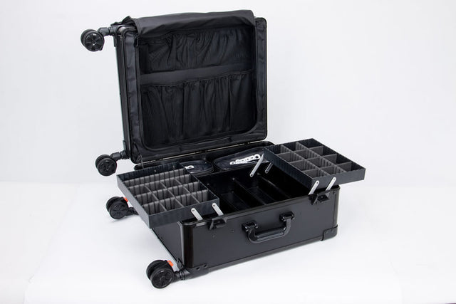 Roller Elite Mobile Workstation with LED Mirror & Extending Tray System