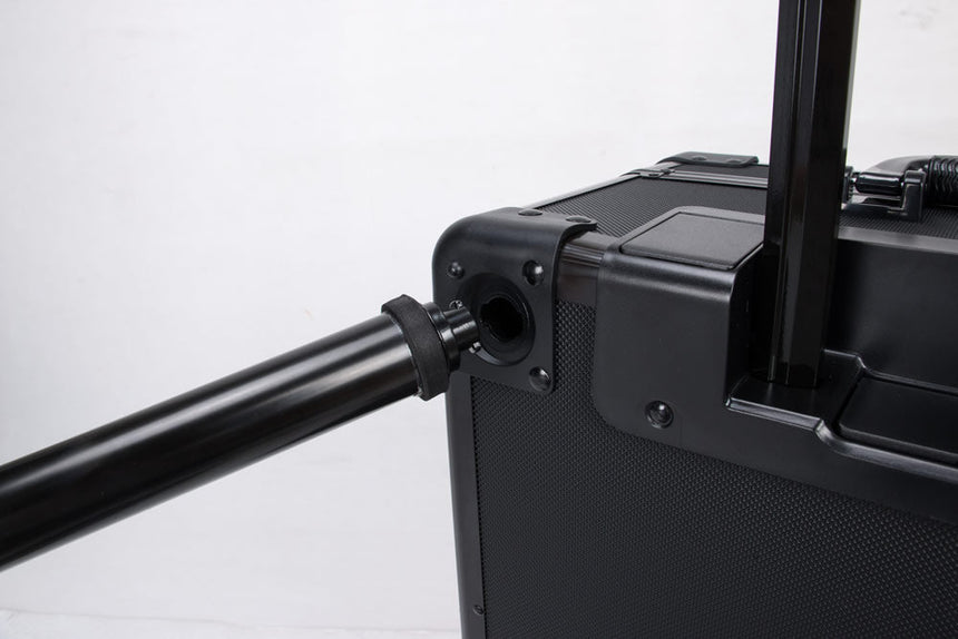 Roller Elite Mobile Workstation with LED Mirror & Extending Tray System