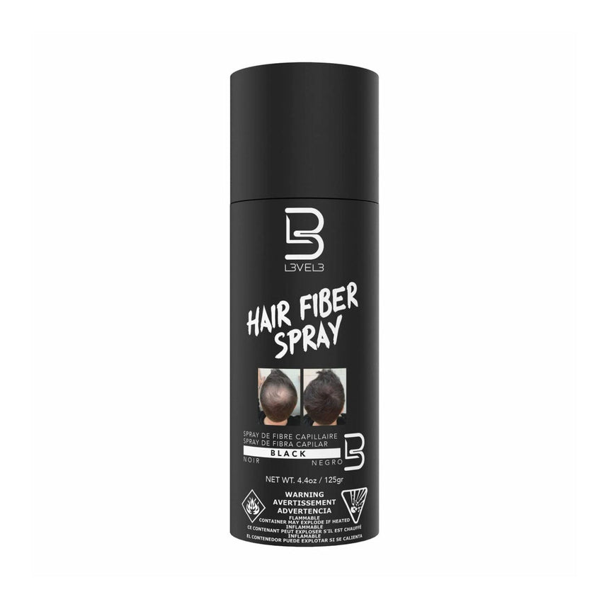 L3VEL3 Hair Fiber Spray Black 4.4 oz