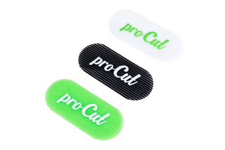 Two 'proCut' branded items, one black and one green, on a white background.