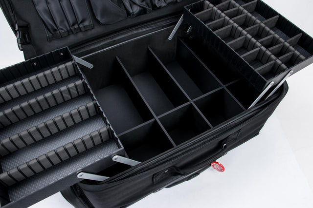 Roller Duo Mobile Workstation with Deep Storage & Extending Tray System – OG Black