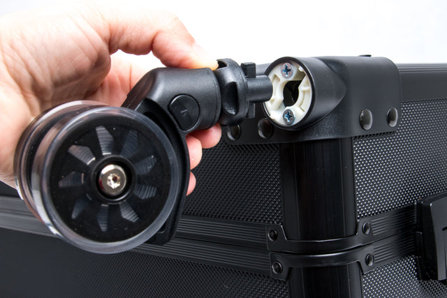 Roller Elite Mobile Workstation with LED Mirror & Extending Tray System - OG Black
