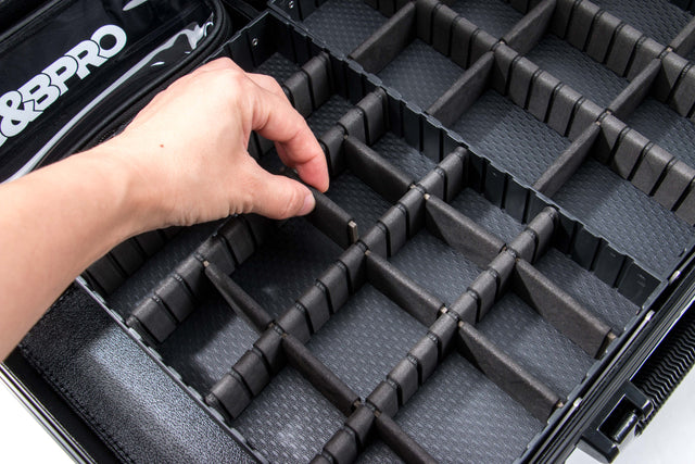 Roller Elite Mobile Workstation with LED Mirror & Extending Tray System - OG Black
