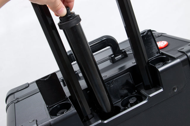 Roller Elite Mobile Workstation with LED Mirror & Extending Tray System - OG Black