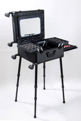 Roller Elite Mobile Workstation with LED Mirror & Extending Tray System - OG Black