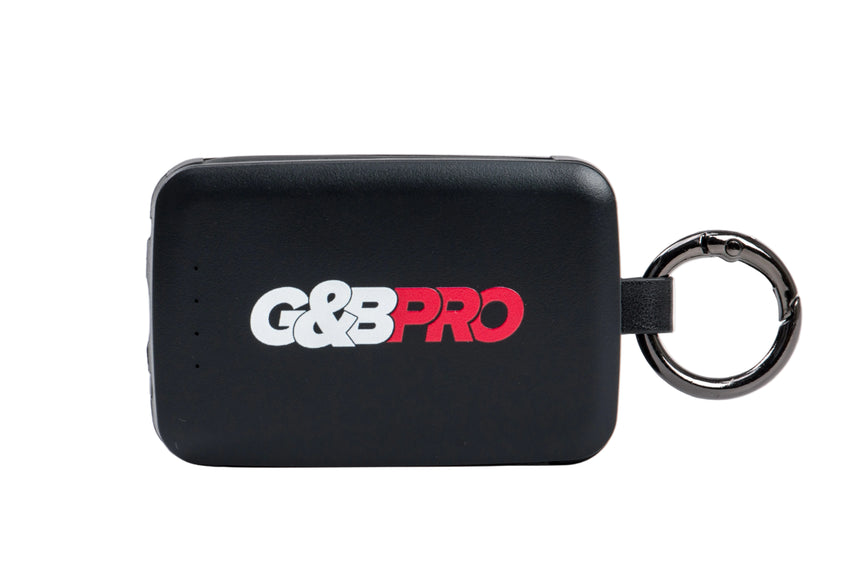 Black case with G&B Pro logo on a white background