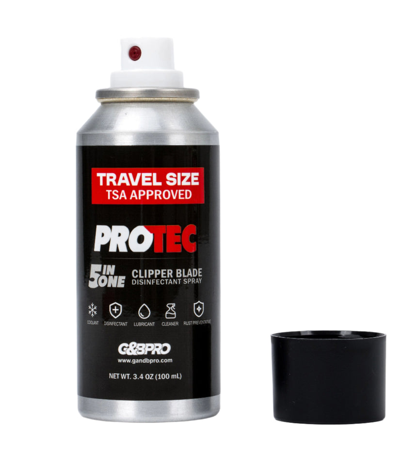 ProTec travel size can with clipper blade on a white background
