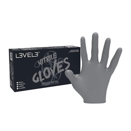 L3VEL3 Professional Heavy Duty Nitrile Gloves, 100 Pack