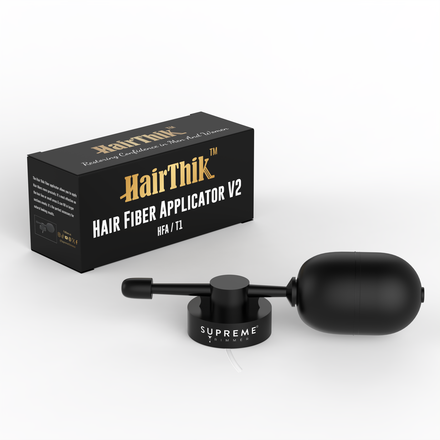 Applicator for HairThik Fibers