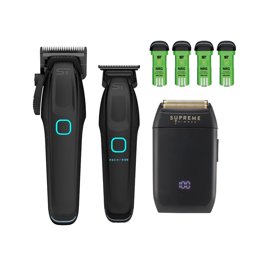 Supreme Trimmer Recharge Clipper + Trimmer and Crunch Shaver Combo