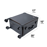 Roller Elite Mobile Workstation with LED Mirror & Extending Tray System - OG Black