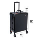 Roller Elite Mobile Workstation with LED Mirror & Extending Tray System – OG Black