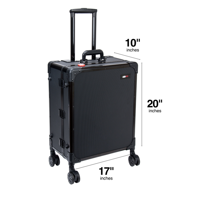 Roller Elite Mobile Workstation with LED Mirror & Extending Tray System - OG Black